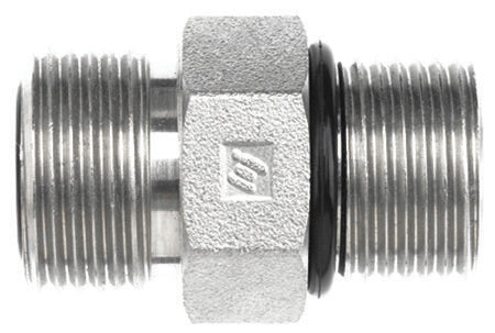 FS6400-20-24-O by Brennan Inc. | -20 Male Face Seal x -24 Male Adjustable O-Ring Boss | Straight | Steel