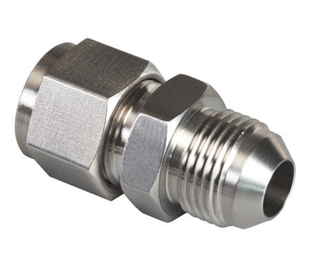 N2402-02-02-SS by Brennan Inc. | -02 Instrumentation Fitting x -02 Male JIC | Straight | Stainless Steel