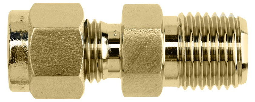 N2404-08-12-B by Brennan Inc. | -08 Instrumentation Fitting x -12 Male NPT | Straight | Brass