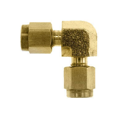 N2500-02-02-B by Brennan Inc. | -02 Instrumentation Fitting x -02 Instrumentation Fitting Union | 90° Elbow | Brass