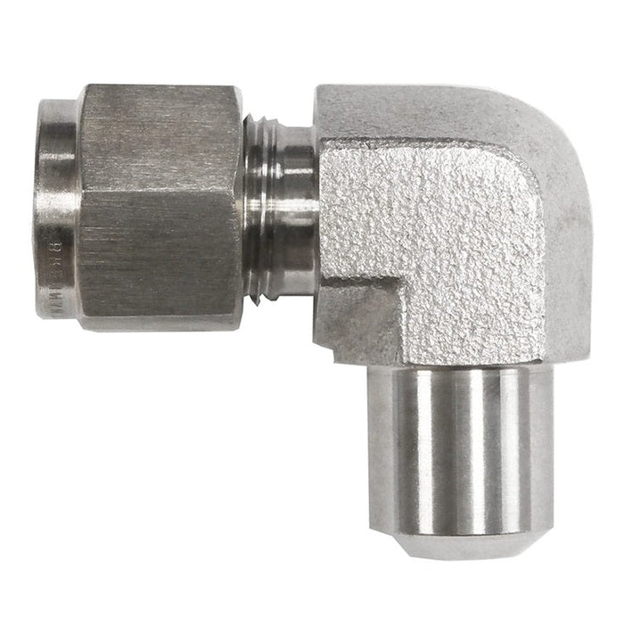 N2525-04-04-SS by Brennan Inc. | -04 Instrumentation Fitting x -04 Butt Weld 90° Elbow | Stainless Steel