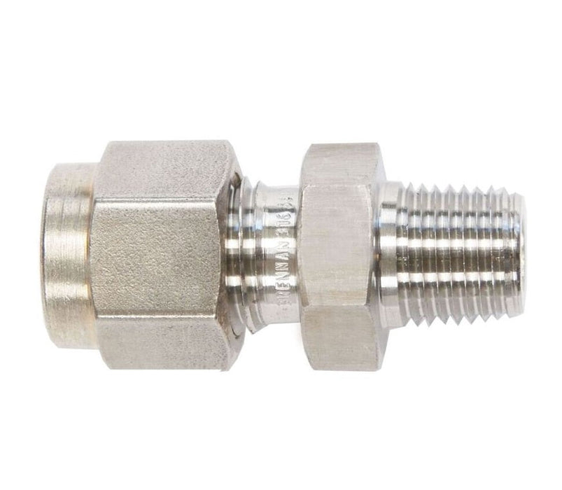 N7000-08-12-SS by Brennan Inc. | -08 Instrumentation Fitting x -12 Male BSPT | Straight | Stainless Steel