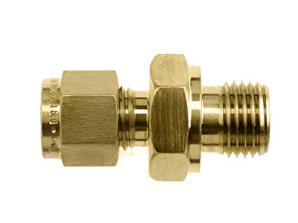 N7002-06-04-B by Brennan Inc. | -06 Instrumentation Fitting x -04 Male BSPP | Straight | Brass