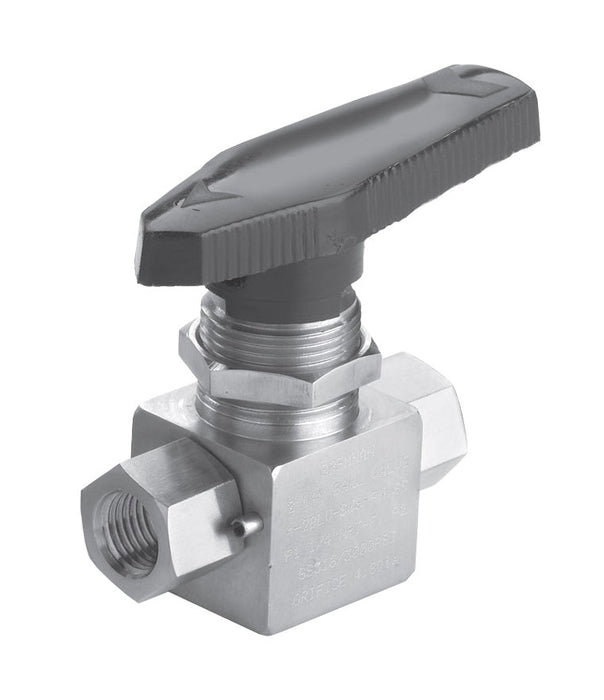 NVB-1007-B by Brennan Inc. | 2-Way Ball Valve | -04 Female Pipe x -04 Female Pipe | Straight | Brass