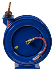 C-LP-150-150 by Coxreels | C Series | 300 PSI Dual Hose Spring Driven Hose Reel for Air & Water | 1/4" Hose ID, 1/4" FNPT Inlet x 1/4" MNPT Hose End | Steel | 50ft PVC Hose Included