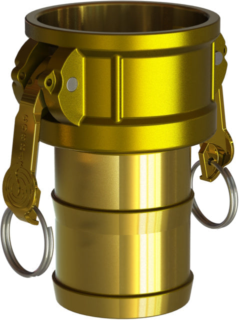 C-BR-125 by Campbell Fittings | Standard Cobra Cam & Groove Coupling | Type C | 1-1/4" Coupler x 1-1/4" Hose Shank | Brass