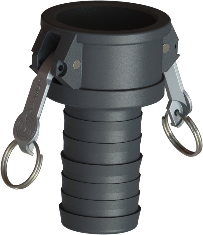 C-PP-150 by Campbell Fittings | Standard Cobra Cam & Groove Coupling | Type C | 1-1/2" Coupler x 1-1/2" Hose Shank | Poly-Glass