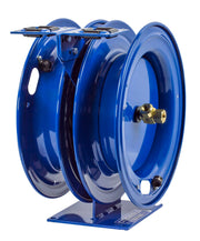 C-MPL-335-335 by Coxreels | C Series | 3,000 PSI Dual Hose Spring Driven Hose Reel for Air, Water & Oil | 3/8" Hose ID, 3/8" FNPT Inlet | Steel | 35ft Capacity, Hose Not Included