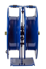 C-MPL-335-335 by Coxreels | C Series | 3,000 PSI Dual Hose Spring Driven Hose Reel for Air, Water & Oil | 3/8" Hose ID, 3/8" FNPT Inlet | Steel | 35ft Capacity, Hose Not Included