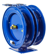 C-MPL-335-335 by Coxreels | C Series | 3,000 PSI Dual Hose Spring Driven Hose Reel for Air, Water & Oil | 3/8" Hose ID, 3/8" FNPT Inlet | Steel | 35ft Capacity, Hose Not Included