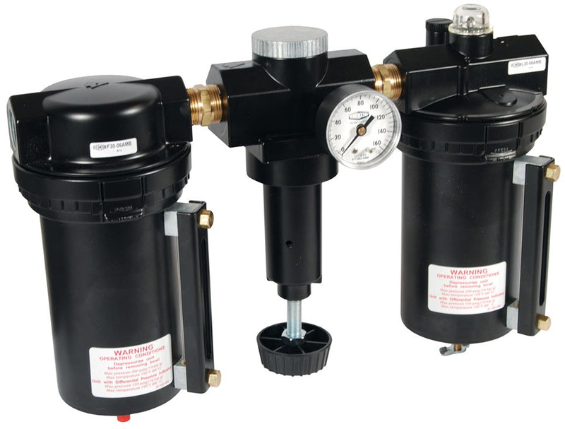 C31-08MMB Wilkerson by Dixon Valve | C31-Series | Jumbo FRL Combination Unit | 2 oz. Filter | 0-125 PSI Regulator | 26 oz. Lubricator | 1" Size | Manual Drain | Metal Bowl with Sight Glass