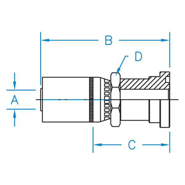 C61-12-16 by Kurt Hydraulics | Jump Size | Code 61 Flange for 3/4" Hose ID