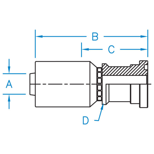 C61-32-32-JJ by Kurt Hydraulics | Ultra High Pressure Skive Style | Code 61 Flange | for 2" Hose ID