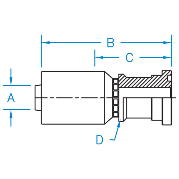 C62-20-20-JJ by Kurt Hydraulics | Ultra High Pressure Skive Style | Code 62 Flange | for 1-1/4" Hose ID