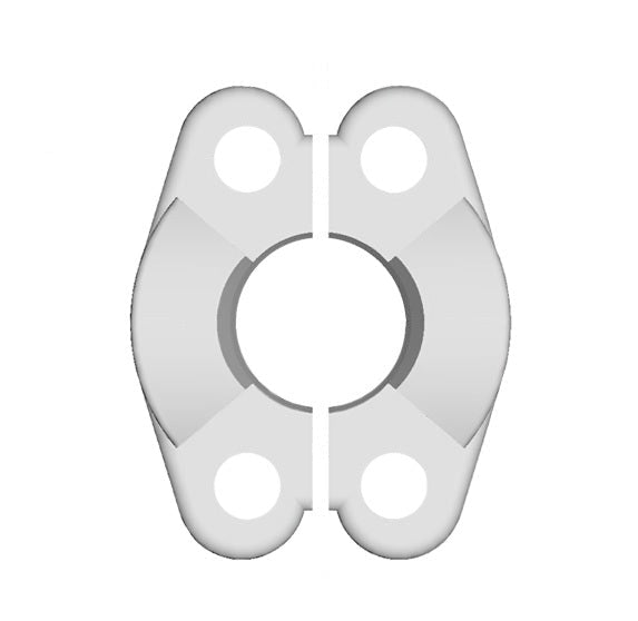 C62SF-24 Alfagomma by Kuriyama | C62SF Series | Two-Piece Hydraulic Hose Fitting | Split Flange Clamps (2 Halves) | SAE J518 | 6000 PSI | -24 Code 62 | Steel