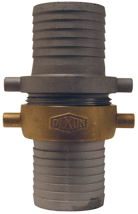 CAB250N by Dixon Valve | King Short Shank Suction Hose Coupling | Complete Coupling | 2-1/2" Male NST(NH) x 2-1/2" Female NST(NH) | Aluminum Shank | Brass Nut