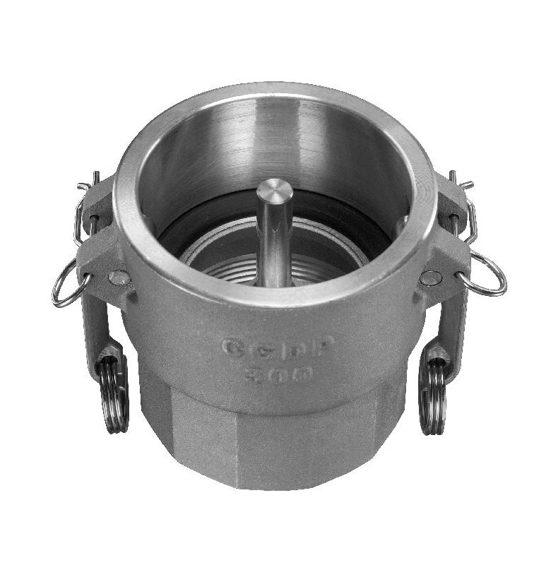 CGDP-A4030 by Kuriyama | CGDP Series | Part D | Vapor Recovery Cam & Groove Adapter | with Probe | 4" Adapter x 3" Female NPT | Aluminum