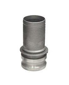 CGE-600CR-A1 by Midland | Crimplok Cam & Groove Coupling | Part E | 6" Male Adapter x 6" Hose Barb | Straight | Aluminum