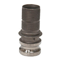 CGE-150CR-SS1 by Midland | Crimplok Cam & Groove Coupling | Part E | 1-1/2" Male Adapter x 1-1/2" Hose Barb | Straight | 316 Stainless Steel