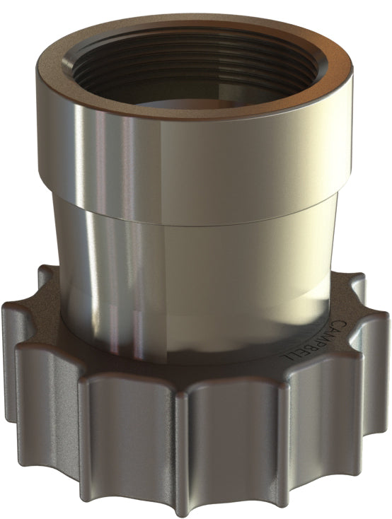 CJFS-6A by Campbell Fittings | CHEMJOINT™ Coupling | Union without Viton® Spud | 1-1/2" ACME Thread x 1-1/2" Hose Size | Straight | 316 Stainless Steel