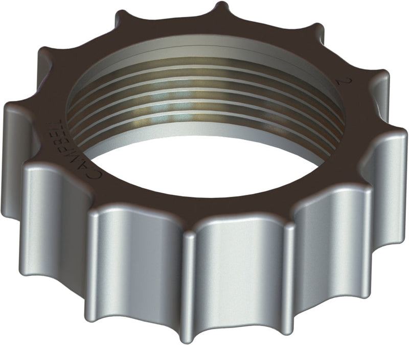 CJN-8A by Campbell Fittings | CHEMJOINT™ Nut with ACME Threads | 2" ACME Thread | 316 Stainless Steel