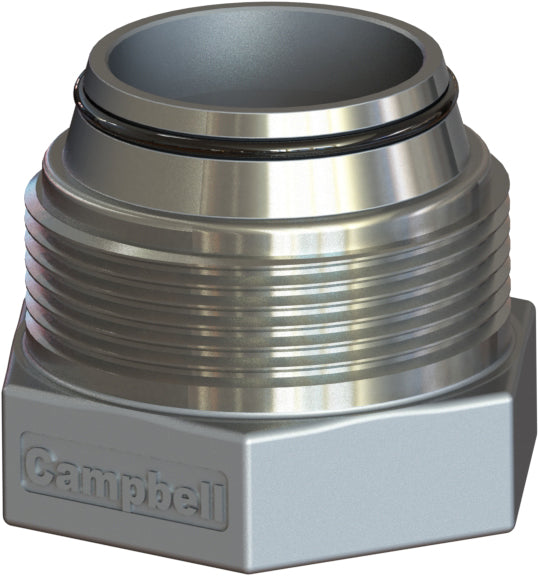 CJVS-8 by Campbell Fittings | CHEMJOINT™ VITON® Coupling | Female Spud | 2" Female NPT Thread x 2" Hose Size | Straight | 316 Stainless Steel