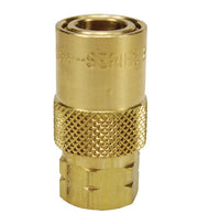 2CMF1-B by Dixon Valve | Hydraulic Quick Disconnect Coupling | CM-Series | 1/8" Female NPTF x 1/4" Industrial Mold Interchange | Socket | Valved | Silicone Seal | Brass