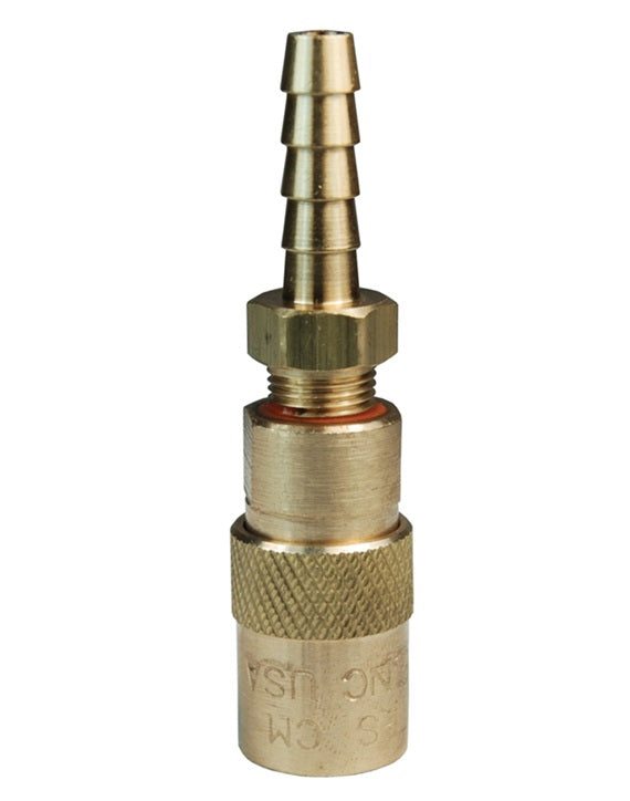 4CMS4-B-E by Dixon Valve | Hydraulic Quick Disconnect Coupling | CM-Series | Hose Barb | 1/2" Hose ID x 1/2" Industrial Mold Interchange | Socket | Unvalved | Silicone Seal | Brass