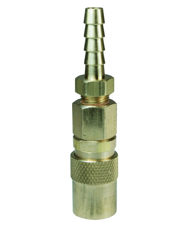 3CMS3-B by Dixon Valve | Hydraulic Quick Disconnect Coupling | CM-Series | Hose Barb | 3/8" Hose ID x 3/8" Industrial Mold Interchange | Socket | Valved | Silicone Seal | Brass