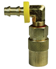4CM9B4-B-E by Dixon Valve | Hydraulic Quick Disconnect Coupling | CM-Series | Push-Loc Hose Barb | 90° Elbow | 1/2" Hose ID x 1/2" Industrial Mold Interchange | Socket | Unvalved | Silicone Seal | Brass