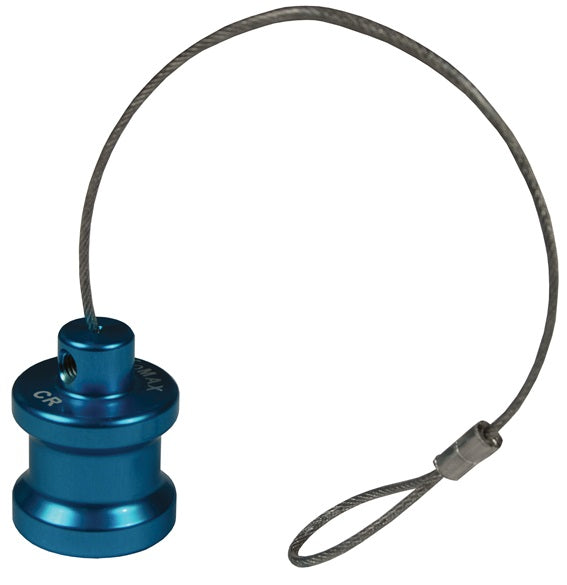 CR-CAP by Dixon Valve | FloMAX Standard-Series | Coolant Fluid Receiver Cap | Teal/Blue | Anodized Aluminum