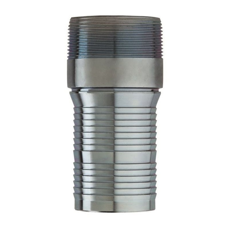 CRN600 KuriCrimp™ by Kuriyama | CRN Series | Combination Interlocking Hose Nipple | Tri-Couple Design | 6" Male NPT x 6" Hose Barb | Zinc Plated Steel