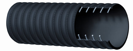 CT601AA300X100 Alfagomma by Kuriyama | CT601AA Series | Corrugated Oil Rigger/Oil Field-Frack Tank Hose | 3" ID | 3.46" OD | 150 PSI | Black | 100ft Length