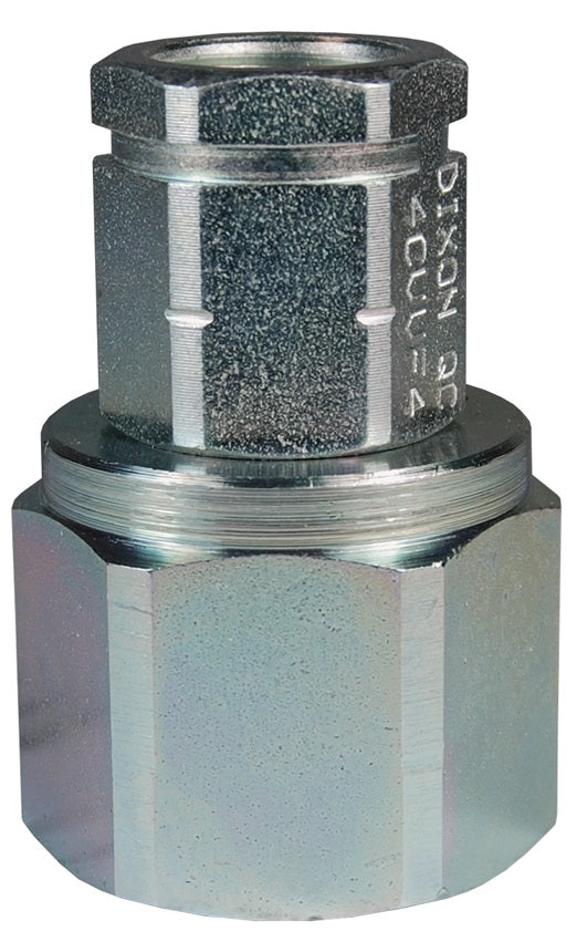 10CVVF10 by Dixon Valve | Hydraulic Quick Disconnect Coupling | CVV-Series | 1-1/4" Female NPTF x 1-1/4" European Interchange | Socket | Nitrile Seal | Steel