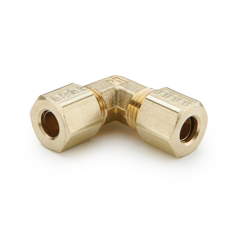 165C-6 by Parker | Compression Fitting | Union | 3/8" Tube Size x 9/16" Thread | 90° Elbow | Brass | Pack of 10