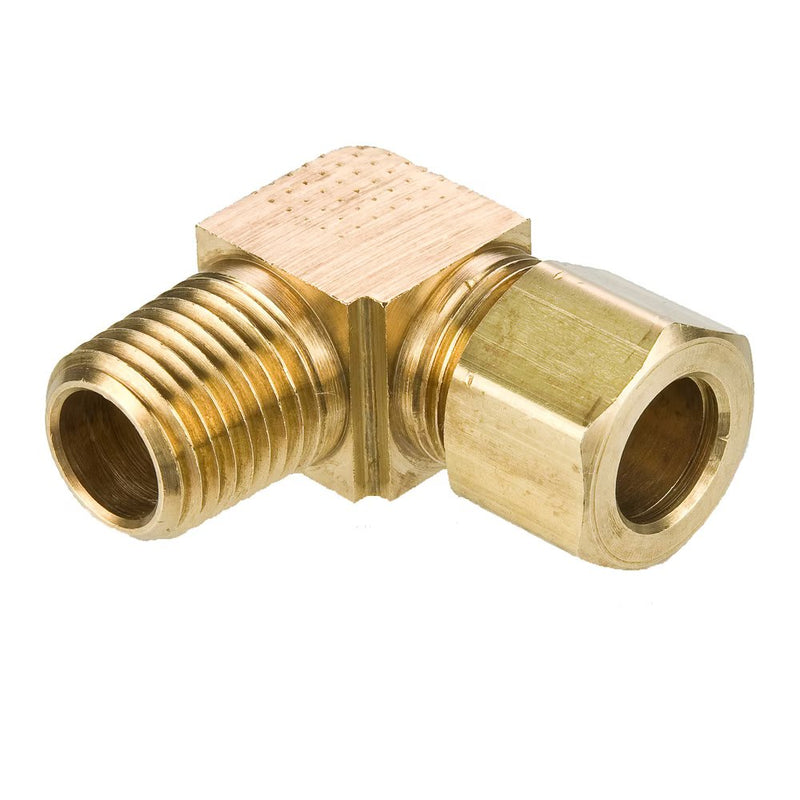 269C-2-2 by Parker | Compression Fitting | 1/8" Tube Size x 1/8" Male Pipe Thread | 90° Elbow | Brass | Pack of 25