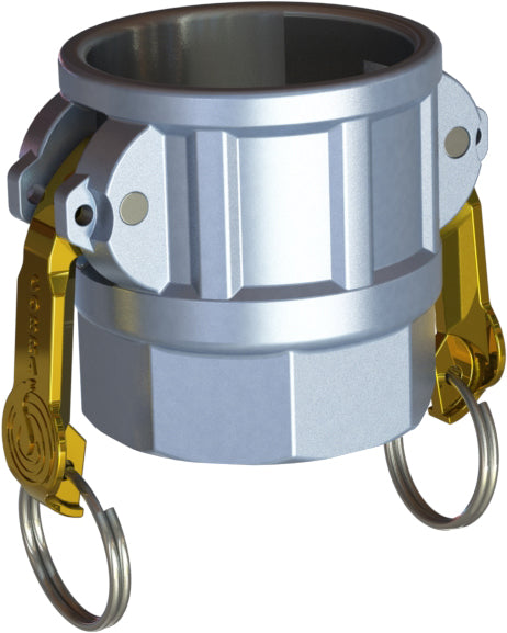 D-AL-250 by Campbell Fittings | Standard Cobra Cam & Groove Coupling | Type D | 2-1/2" Coupler x 2-1/2" Female NPT | Aluminum