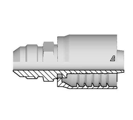 D-0808-MJIC Alfagomma by Kuriyama | D Series | One-Piece AlfaCrimp Hydraulic Hose Fitting | -08 Hose ID x -08 Male JIC 37° | Steel