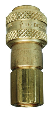 6DF6-B by Dixon Valve | Pneumatic Quick Disconnect Coupling | D-Series | 3/4" Female NPTF x 3/4" Automatic Industrial Interchange | Socket | Nitrile Seal | Brass