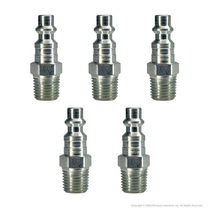 D2M1 by Dixon Valve | Pneumatic Quick Disconnect Coupling | DF-Series | 1/8" Male NPTF x 1/4" Industrial Interchange | Plug | Steel