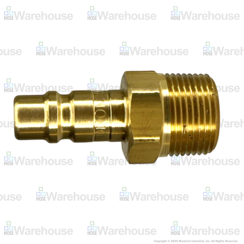 D2M1-B by Dixon Valve | Pneumatic Quick Disconnect Coupling | DF-Series | 1/8" Male NPTF x 1/4" Industrial Interchange | Plug | Brass