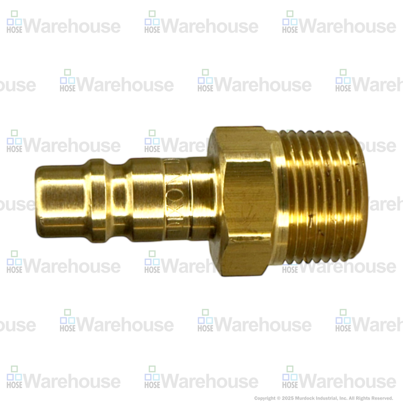 D2M3-B by Dixon Valve | Pneumatic Quick Disconnect Coupling | DF-Series | 3/8" Male NPTF x 1/4" Industrial Interchange | Plug | Brass