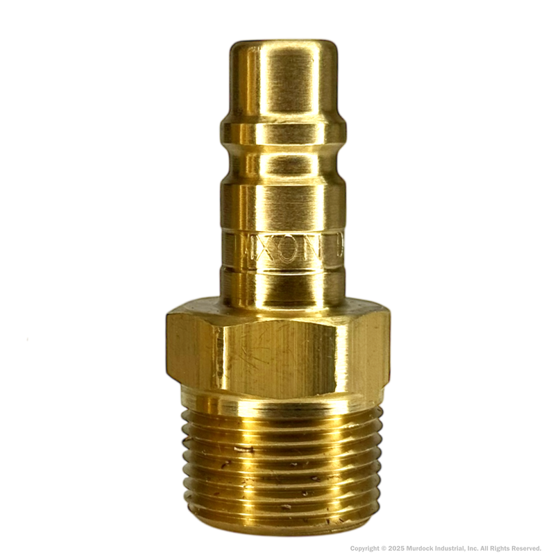 D3M3-B by Dixon Valve | Pneumatic Quick Disconnect Coupling | DF-Series | 3/8" Male NPTF x 3/8" Industrial Interchange | Plug | Brass