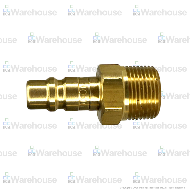 D3M3-B by Dixon Valve | Pneumatic Quick Disconnect Coupling | DF-Series | 3/8" Male NPTF x 3/8" Industrial Interchange | Plug | Brass