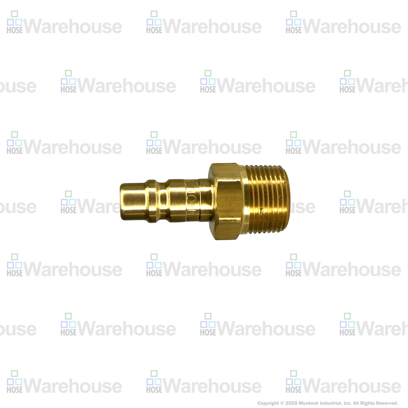 D4M6-B by Dixon Valve | Pneumatic Quick Disconnect Coupling | DF-Series | 3/4" Male NPTF x 1/2" Industrial Interchange | Plug | Brass