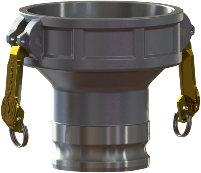 DA-AL-4060 by Campbell Fittings | Standard Cam & Groove | Jump Size Reducer | 4" Coupler x 6" Adapter | Straight | Aluminum