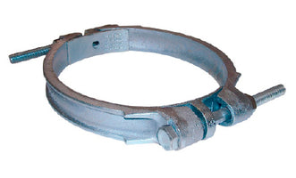 DBC-550-DP by Midland | Buchanan Double Bolt Clamp | DBC Series | Size: 5" | Clamp Range: 5" to 5-1/2" | Zinc Plated Ductile Iron Band / Zinc Plated Carbon Steel Bolt