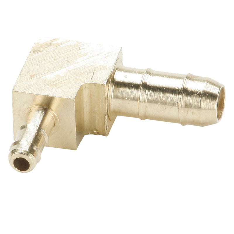 225-4-5/32 by Parker | Dubl-Barb® Fittings | 1/4" to 5/32" Tube OD x .170" x .096" Tube ID | 90° Elbow | Brass | Pack of 100