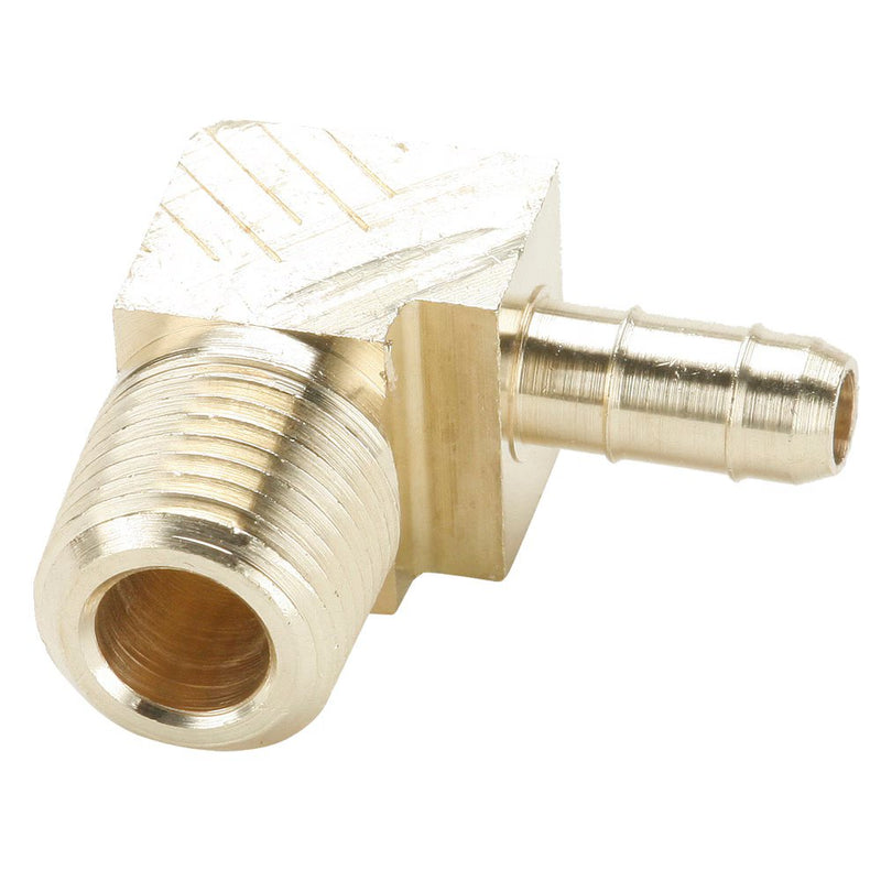 229-8-4 by Parker | Dubl-Barb® Fittings | 1/2" Tube OD x .375" Tube ID x 1/4" Male Pipe Thread | 90° Elbow | Brass | Pack of 10