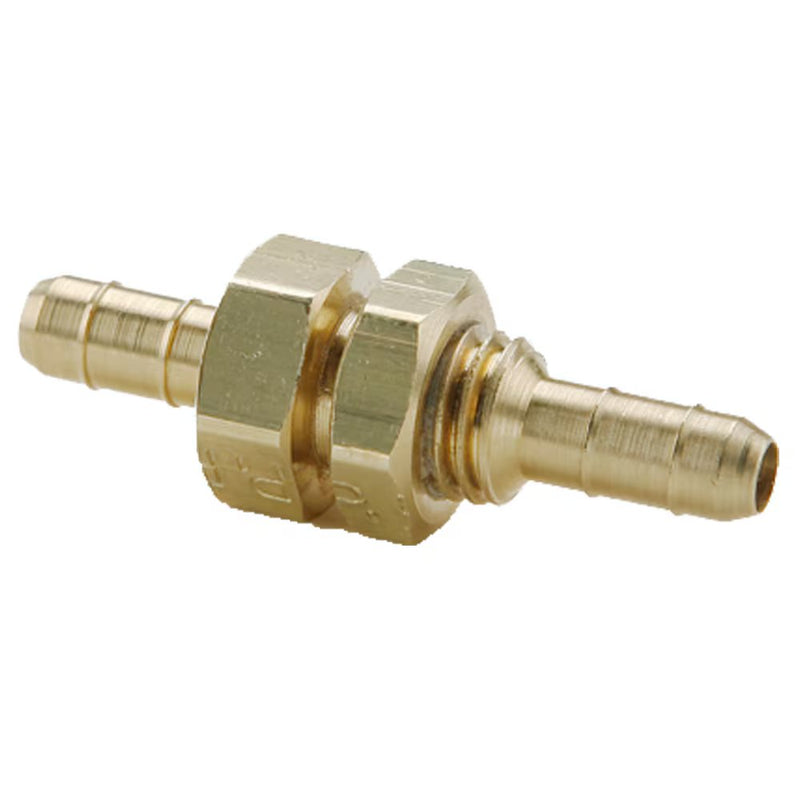 22BH-4-4 by Parker | Dubl-Barb® Fittings | 1/4" Tube OD x .170" Tube ID | 7/16" Hex | 1.38" Length | Straight | Brass | Pack of 50
